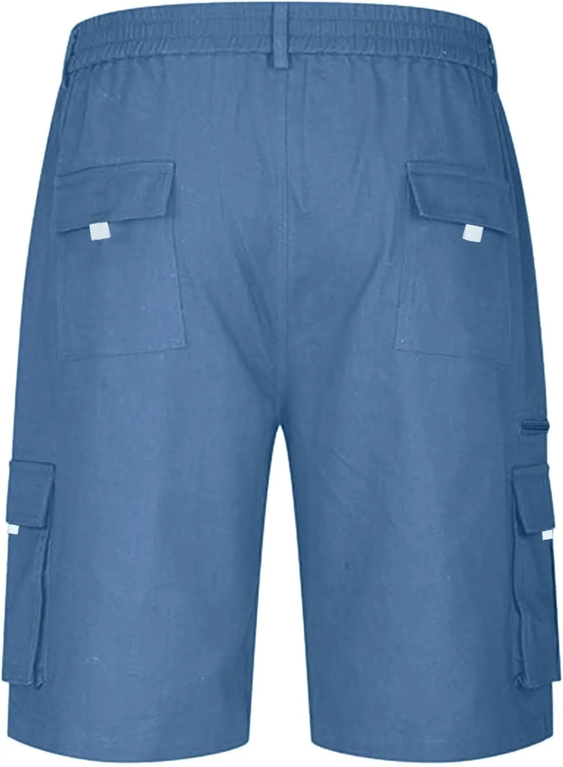 Cargo Shorts for Men Elastic Waist Shorts Casual Stretch Lightweight Work Shorts Summer Travel Pants with Pockets