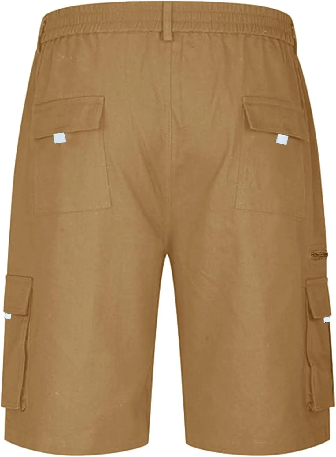 Cargo Shorts for Men Elastic Waist Shorts Casual Stretch Lightweight Work Shorts Summer Travel Pants with Pockets