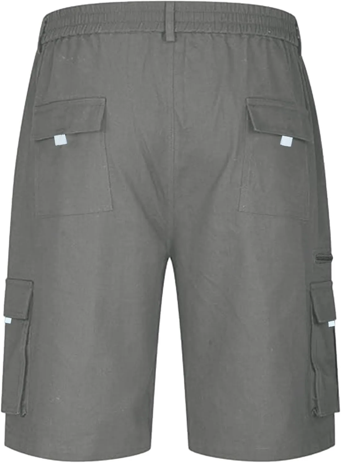 Cargo Shorts for Men Elastic Waist Shorts Casual Stretch Lightweight Work Shorts Summer Travel Pants with Pockets