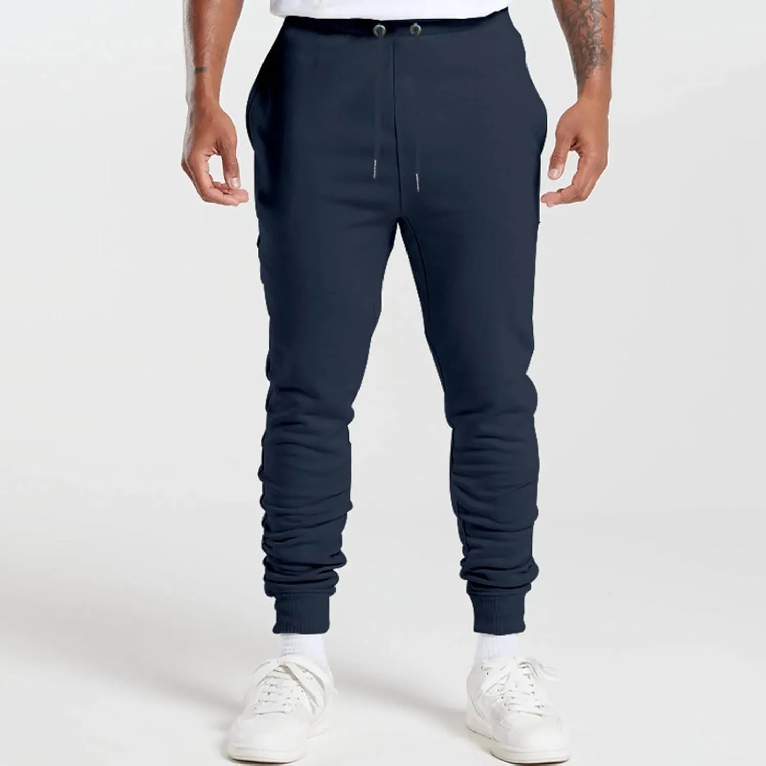 Cargo Sweatpants for Men Loose Fit Casual Pants Active Athletic Workout Baggy Jogger Drawstring Pants with Pockets