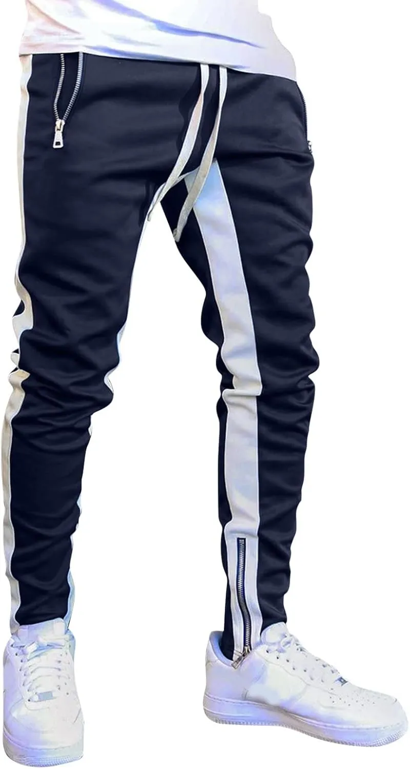 Cargo Sweatpants for Men Mens Lounge Pants Jogger Pants Slim Fit Bodybuilding Tapered Sweatpant with Pockets Running