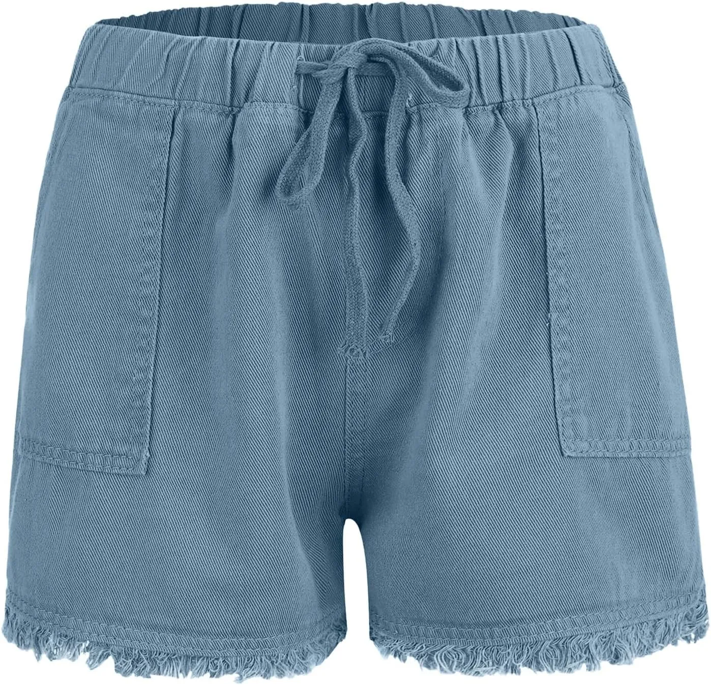 Casual Jeans Shorts for Women Baggy High Waisted Drawstring Raw Hem Jean Short Stretchy Lightweight Summer Shorts