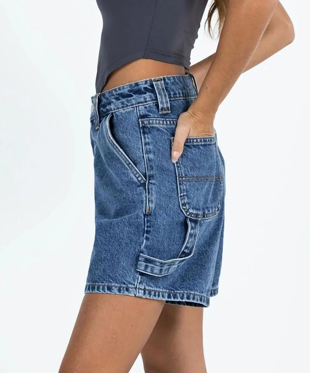 CHARTOU Women High Waisted Jean Shorts Summer Baggy Y2k Wide Leg Cargo Denim Shorts