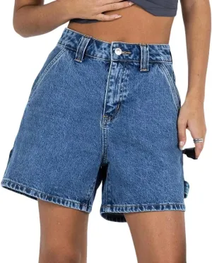 CHARTOU Women High Waisted Jean Shorts Summer Baggy Y2k Wide Leg Cargo Denim Shorts
