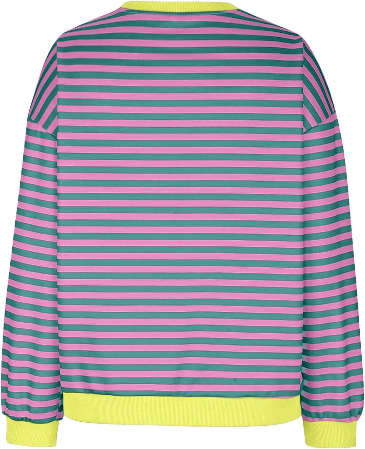 Crewneck Sweatshirts Women Fall Fashion Plus Size Color Block Loose Tops Long Sleeve Striped Print Casual Blouses