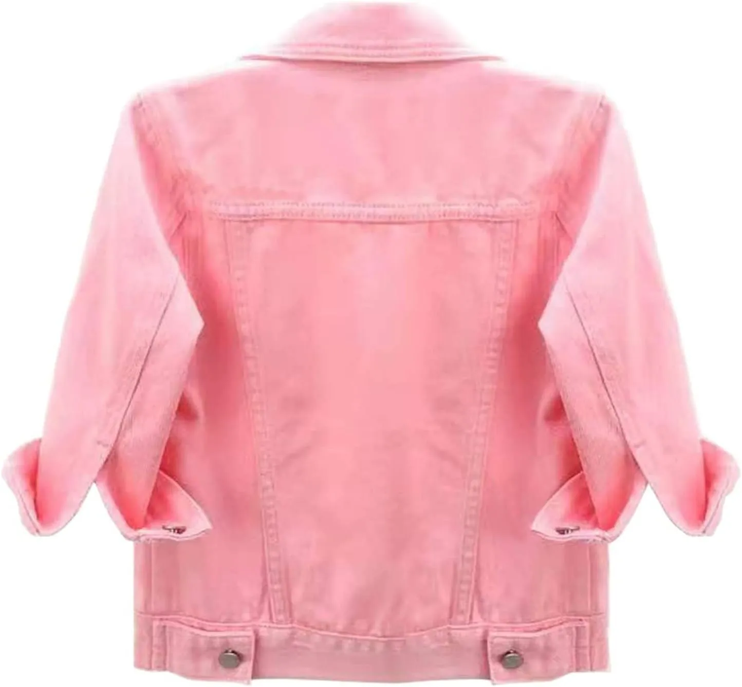 Cropped Jean Jackets for Women Casual 3/4 Sleeve Jean Jackets Lightweight Denim Jackets Button Down Trucker Coats