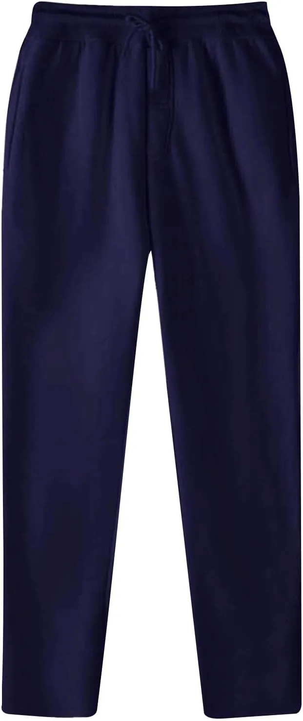 Dgoopd Sweatpants for Men Baggy Fleece Athletic Pants Open Bottom Casual Pants Elastic Waist Workout Joggers with Pockets