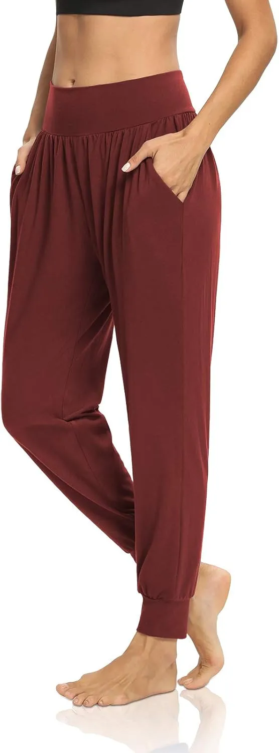 DIBAOLONG Womens Yoga Joggers Loose Workout Sweat Pants Comfy Lounge Pants with Pockets