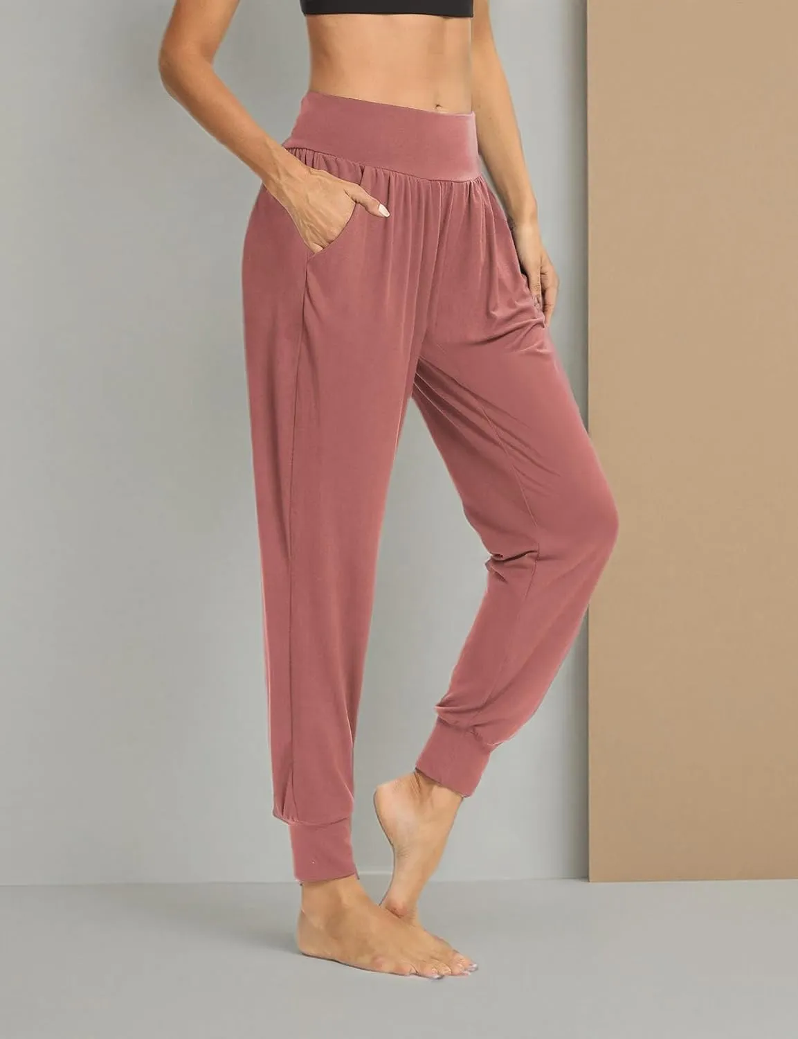 DIBAOLONG Womens Yoga Joggers Loose Workout Sweat Pants Comfy Lounge Pants with Pockets