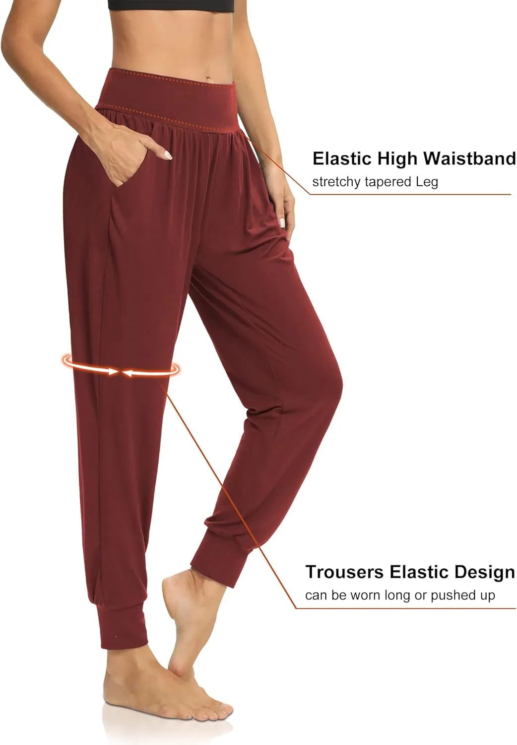 DIBAOLONG Womens Yoga Joggers Loose Workout Sweat Pants Comfy Lounge Pants with Pockets