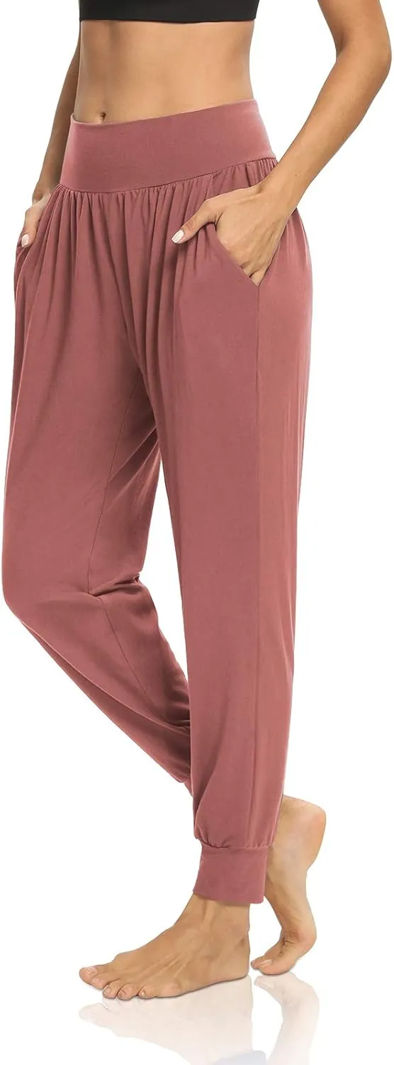 DIBAOLONG Womens Yoga Joggers Loose Workout Sweat Pants Comfy Lounge Pants with Pockets