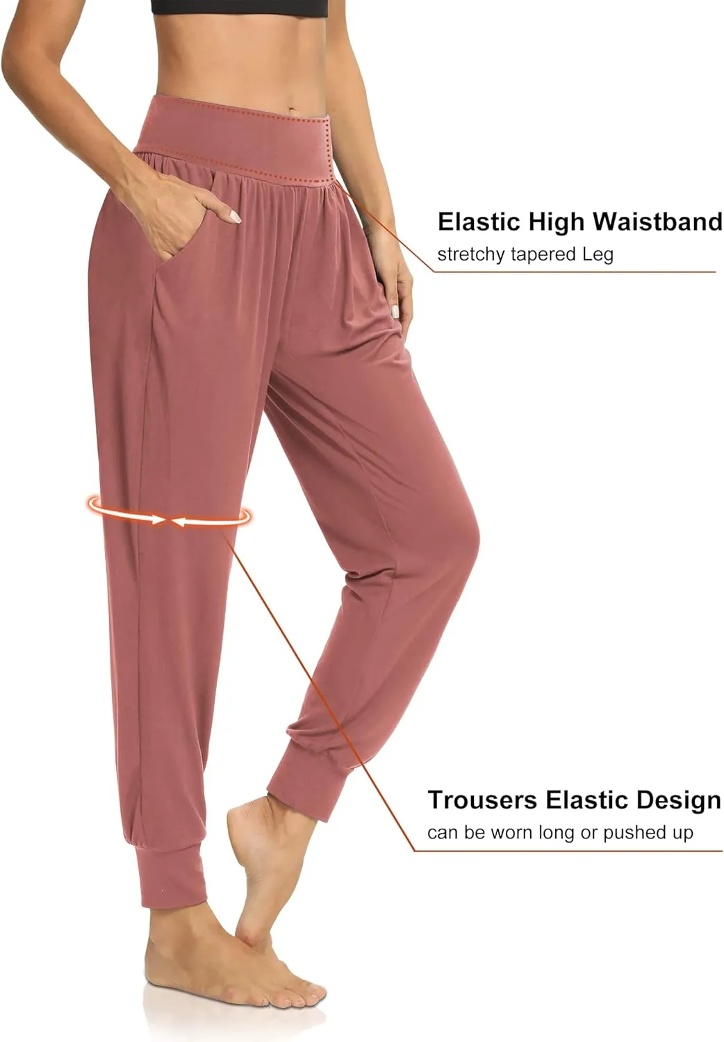DIBAOLONG Womens Yoga Joggers Loose Workout Sweat Pants Comfy Lounge Pants with Pockets