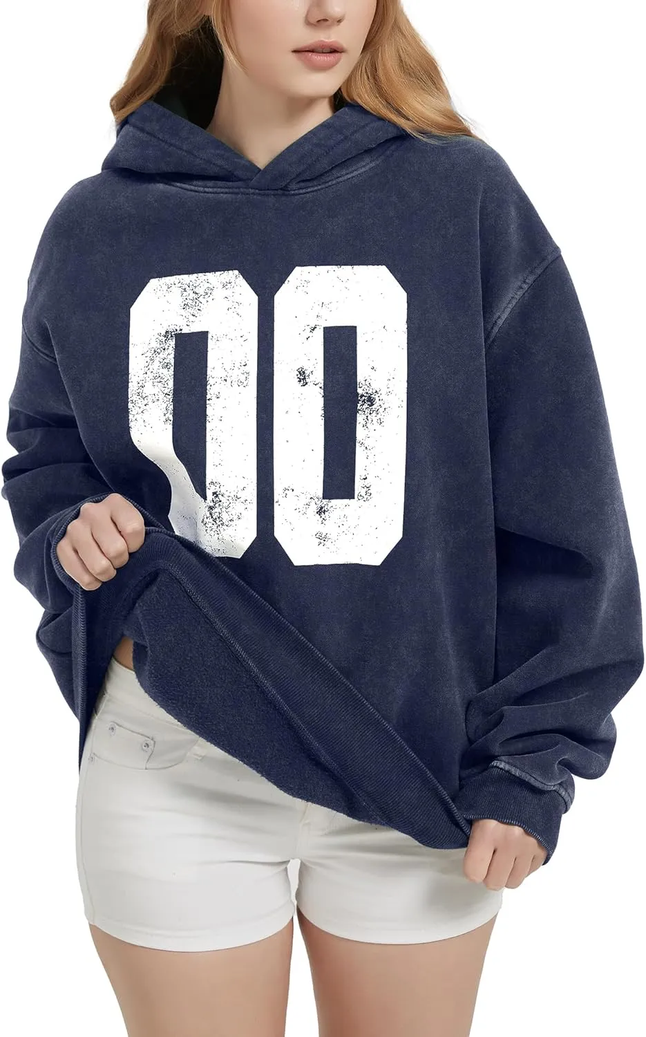 FAIABLE Oversized Hoodies for Women Acid Washed Graphic Women's Fashion Hoodies Sweatshirts Y2k Sweater Preppy for College