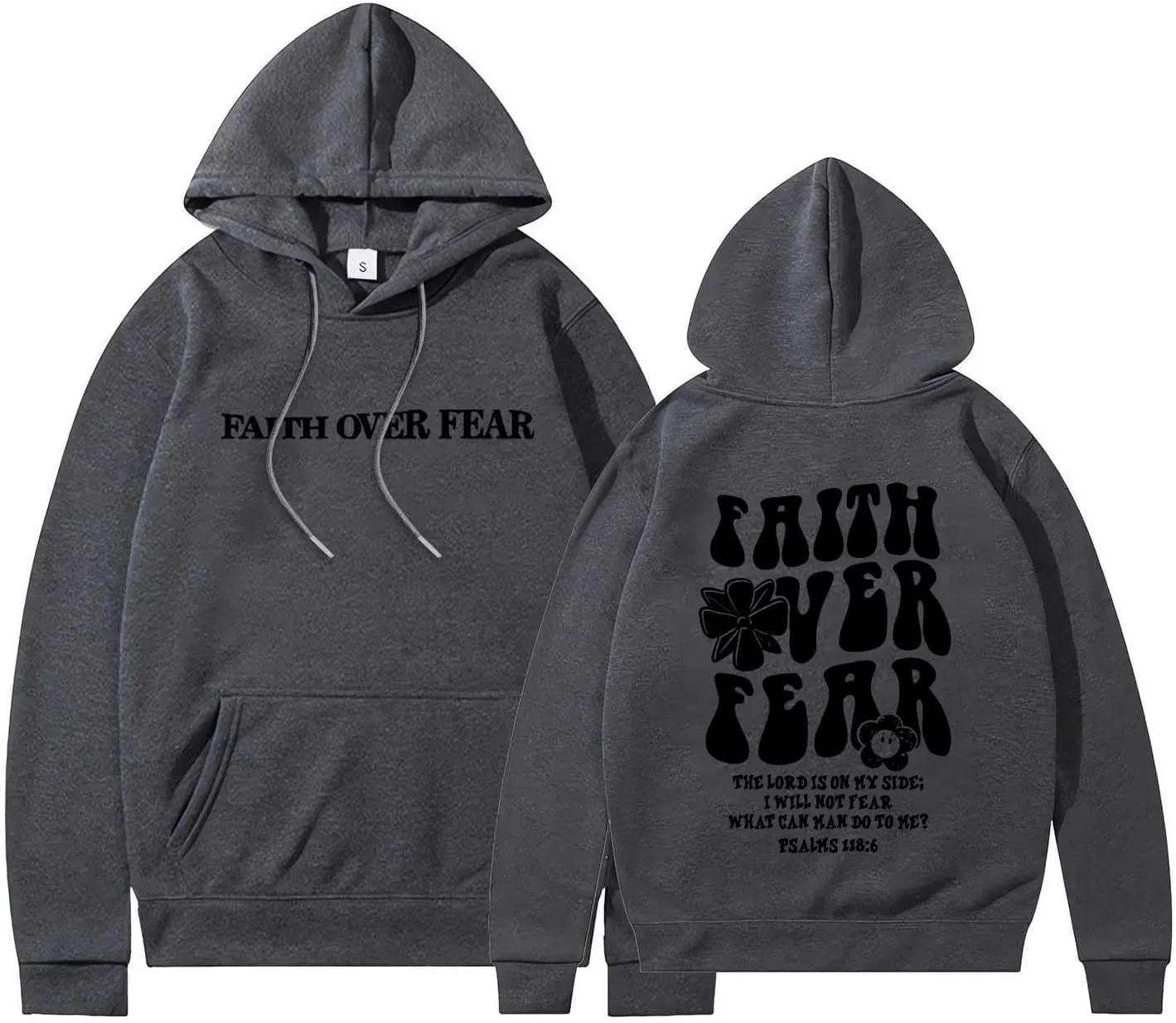 faith over fear hoodies for women teen girls aesthetic sweatshirts oversized fall clothes Casual Long Sleeve pullover