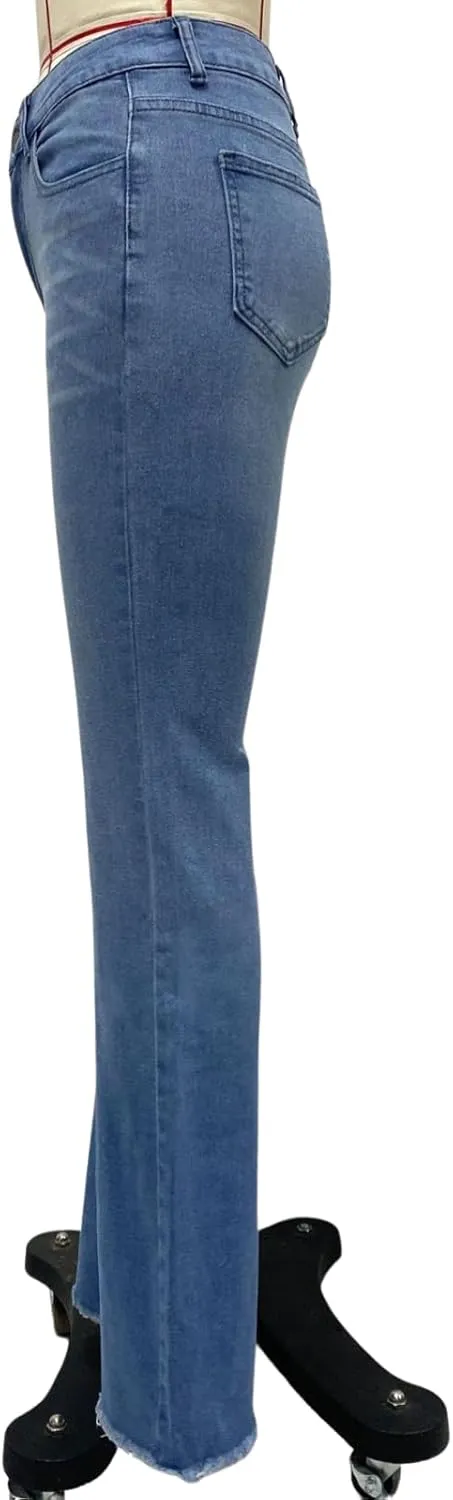 Flare Jeans for Women High Waisted Stretchy Bootcut Jeans Butt Lifting Skinny Bell Bottom Denim Pants