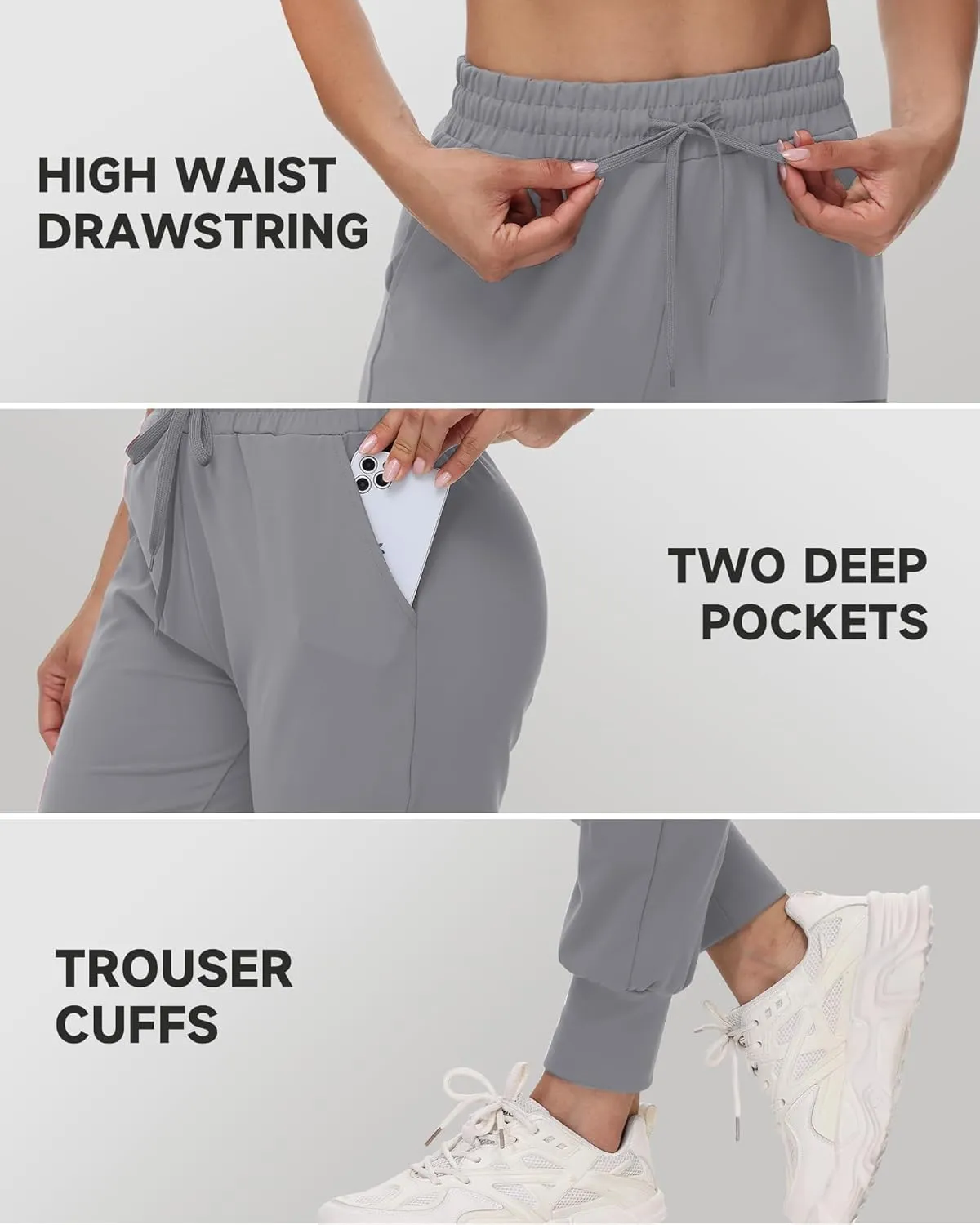 GAYHAY Joggers for Women with Pockets - Womens Sweatpants Lightweight Yoga Lounge Pants for Athletic Workout Gym Running