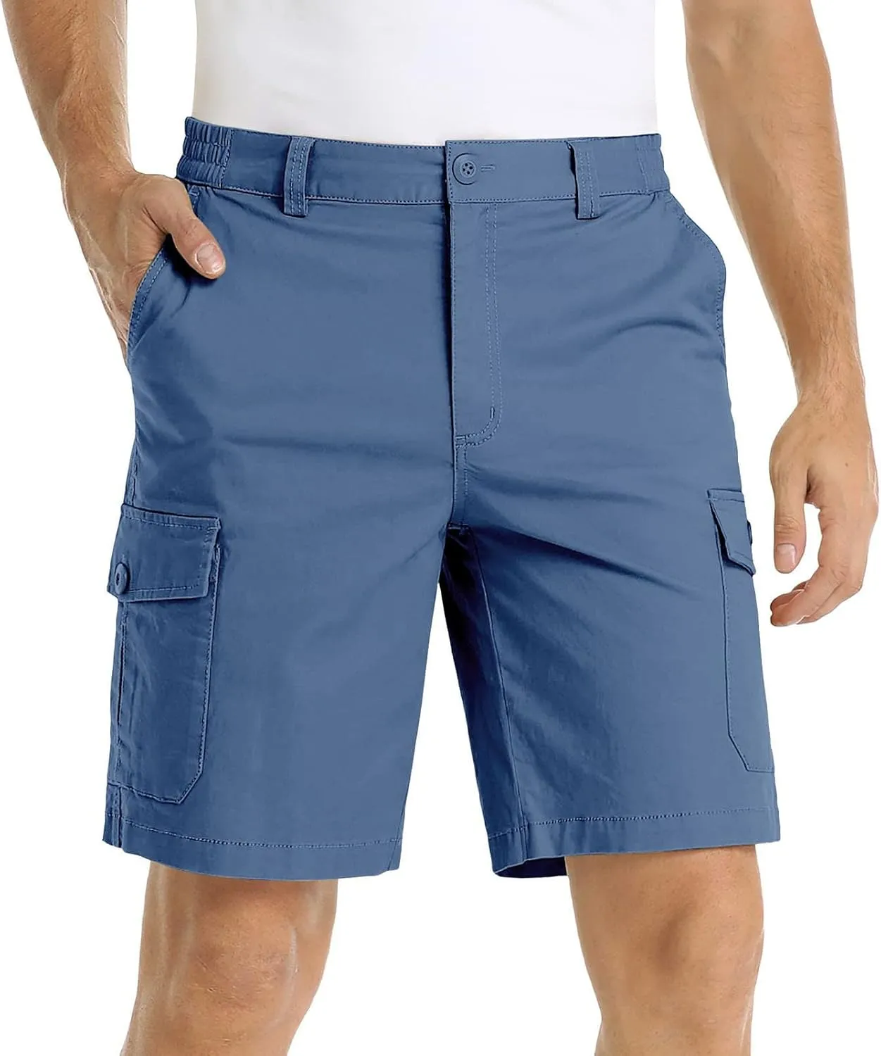 GOKKILRW Cargo Shorts for Men Outdoor Hiking Shorts Waterproof Quick Dry Lightweight Utility Ripstop Work Shorts with Pockets