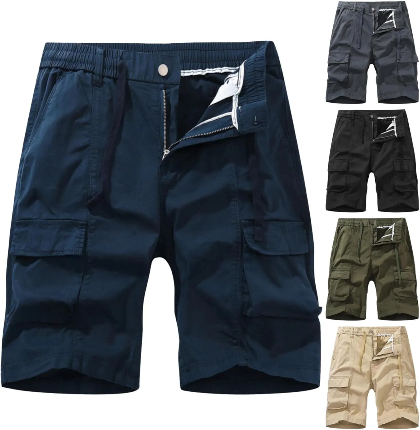 GOKKILRW Mens Cargo Shorts Casual Quick Dry Outdoor Hiking Shorts Summer Street Tactical Utility Ripstop Lightweight Shorts