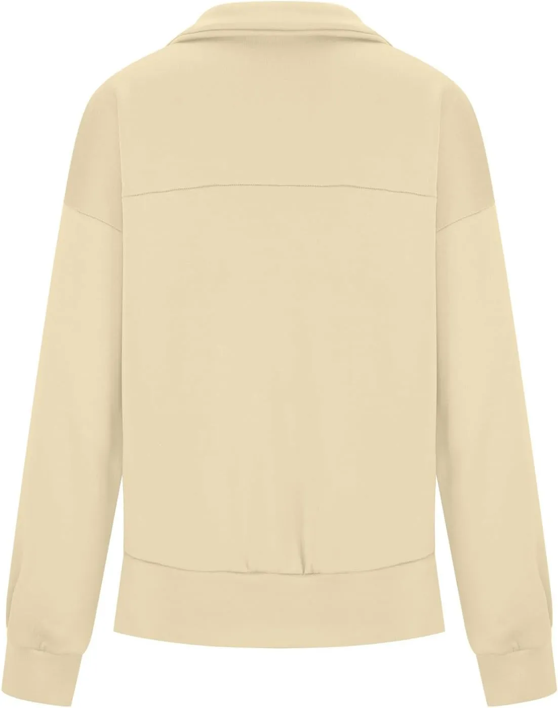 Half Zip Sweatshirts Women Loose Fit Oversized Long Sleeve Cropped Hoodie Crop Pullover Tops Fall Outfits y2k Clothes