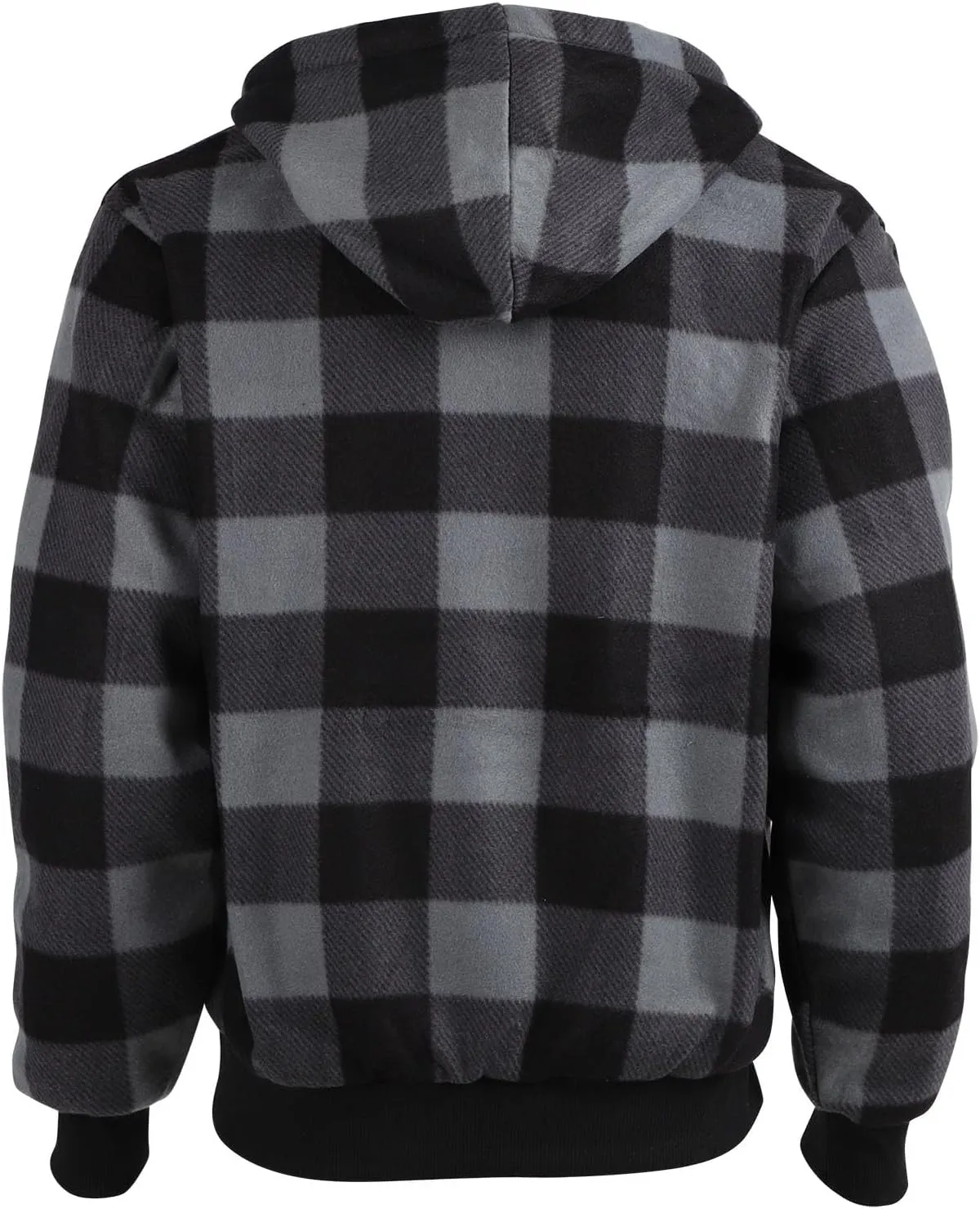 Heavy Warm Sherpa Lined Flannel Jackets for Men, Winter Coats and Plaid Flannel Hoodies with Fleece Lining