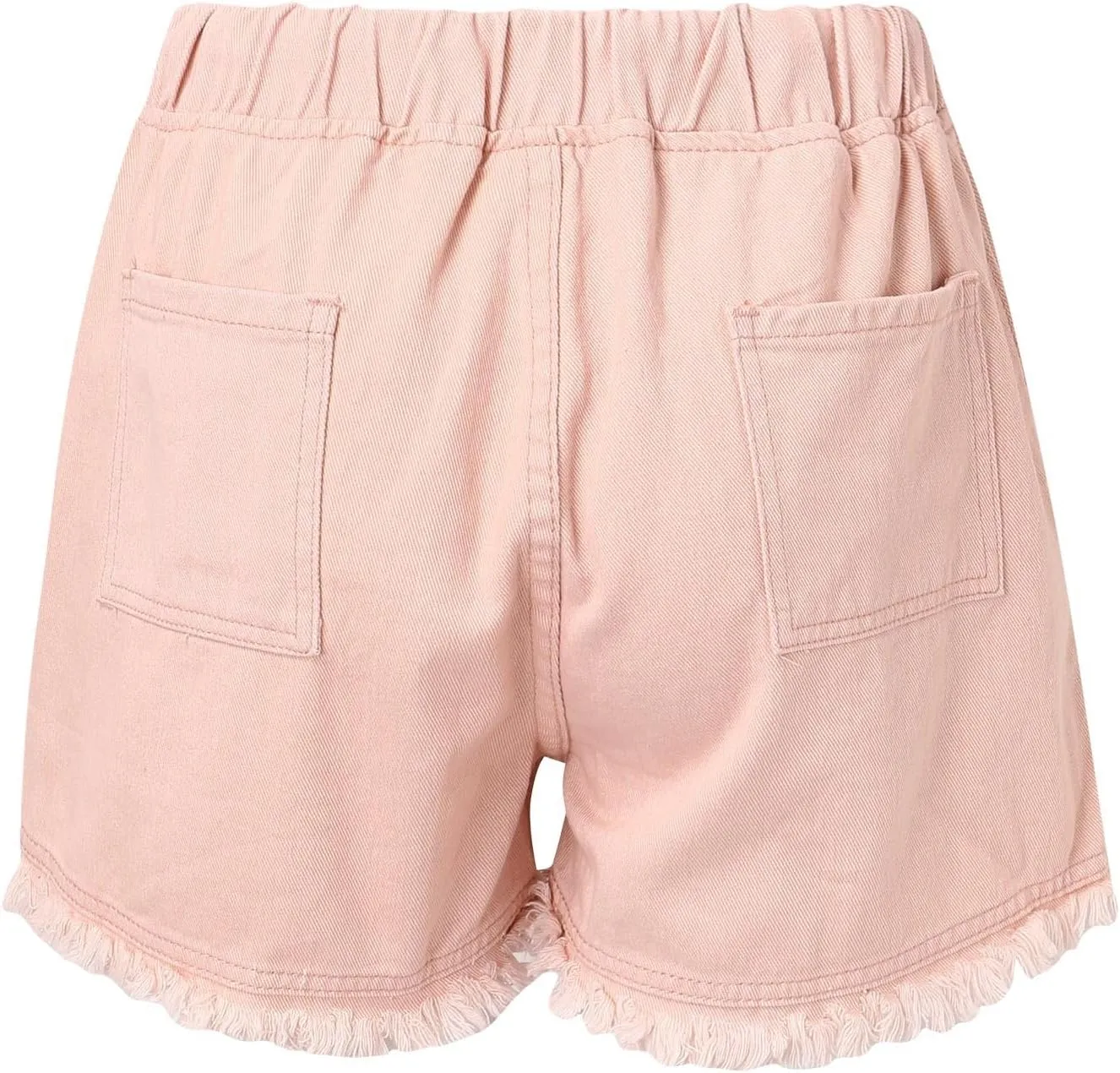High Waisted Jean Shorts Womens 2025 Summer Drawstring Denim Straight Leg Raw Hem Jeans Shorts with Pockets