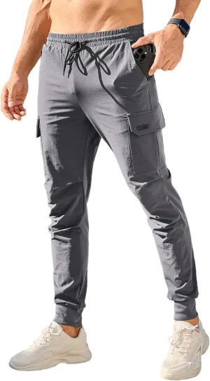 HOTake Men's Joggers Pants 4 Way Stretch Sweatpants with Pockets Cargo Joggers for Men Slim Fit Athletic Pants