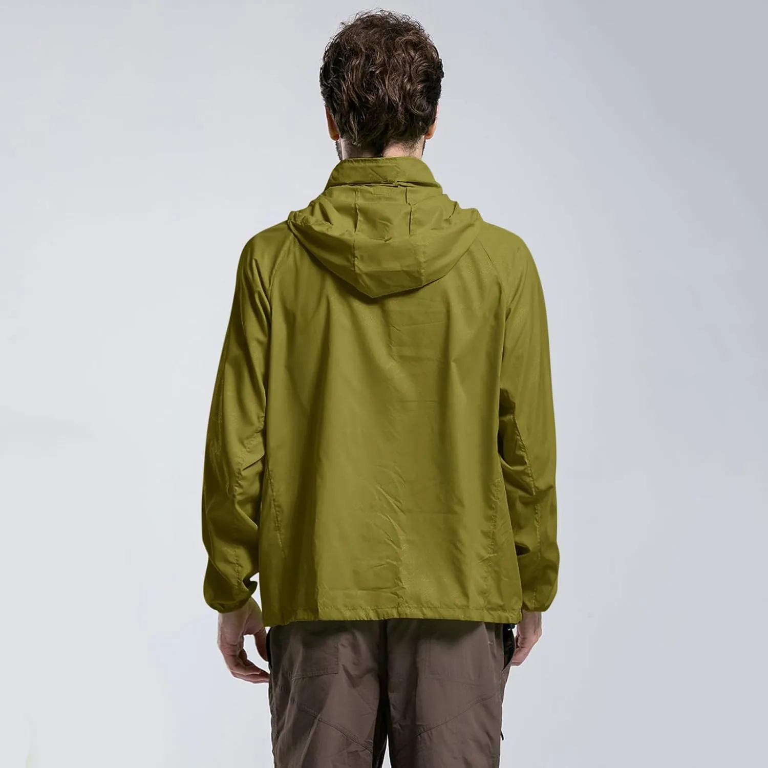 Jacket Men's Lightweight Waterproof Rain Shell Jacket Raincoat with Hood for Golf Cycling Windbreaker Outdoor Coat