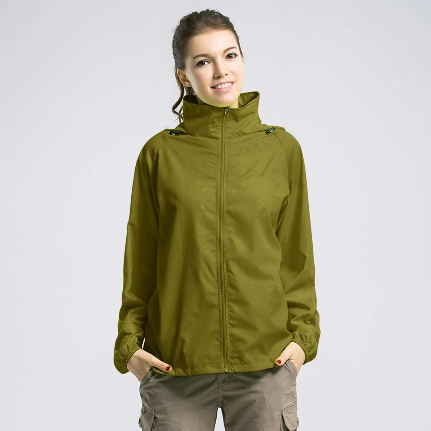 Jacket Men's Lightweight Waterproof Rain Shell Jacket Raincoat with Hood for Golf Cycling Windbreaker Outdoor Coat
