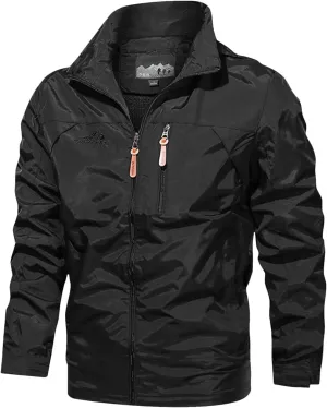 Jackets for Men, Men's Bomber Jacket Lightweight Jacket Full Zip Light Windbreaker Casual Stylish Golf Jackets Coats