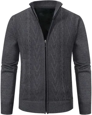 Jackets for Men Zip up Hoodie Casual Fleece Warm Jackets Thick Coats Breathable Long Sleeve Loose Sweatshirt Sweater