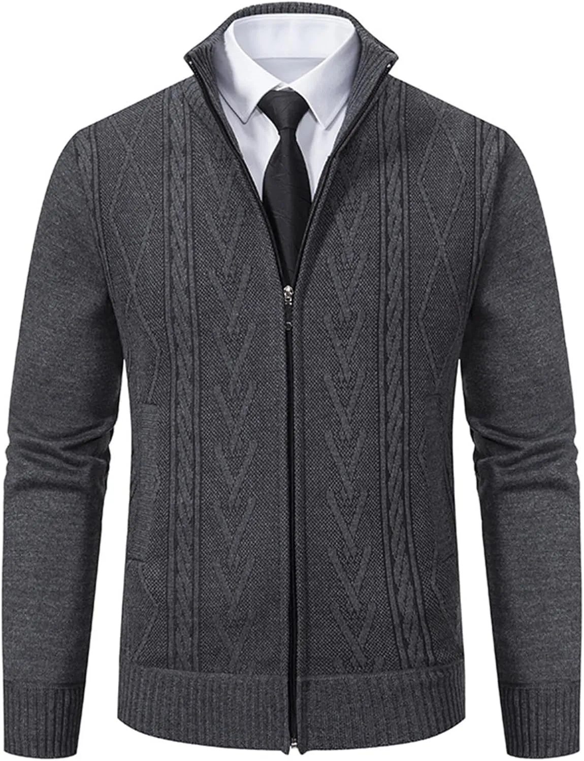 Jackets for Men Zip up Hoodie Casual Fleece Warm Jackets Thick Coats Breathable Long Sleeve Loose Sweatshirt Sweater