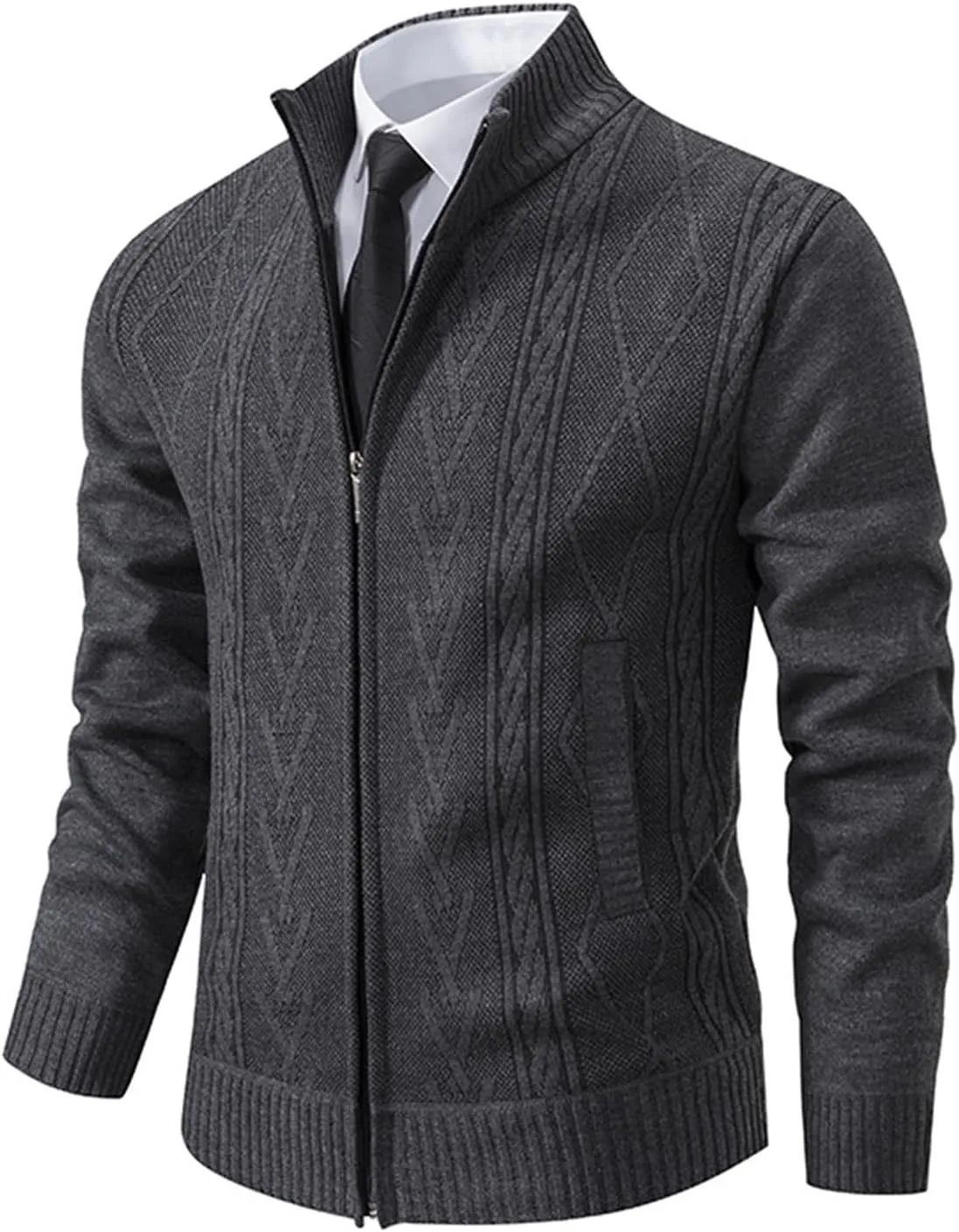 Jackets for Men Zip up Hoodie Casual Fleece Warm Jackets Thick Coats Breathable Long Sleeve Loose Sweatshirt Sweater