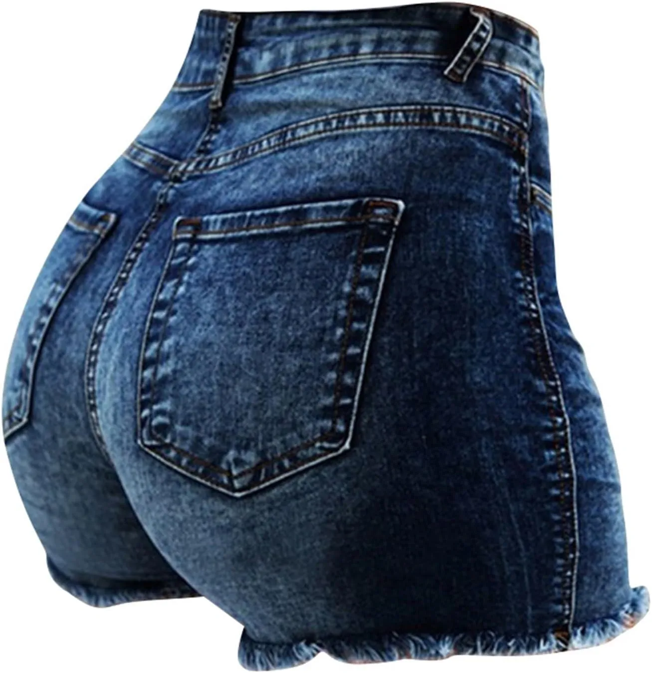 Jean Shorts for Women Denim High Waisted 5 Inch Inseam Stretchy Denim Short Pants Casual Summer Lounge Jean Bike Shorts