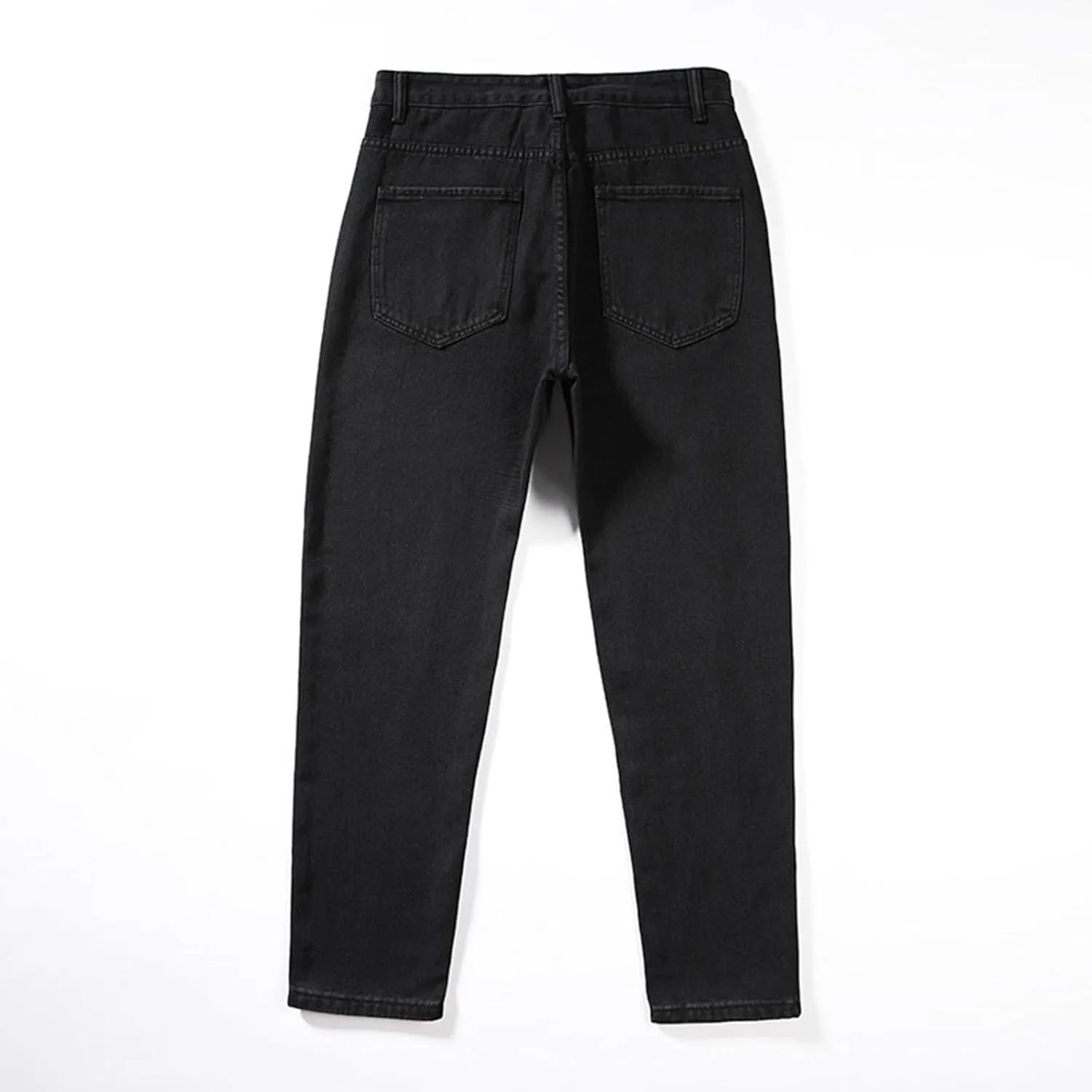 Jeans for Men 2024 Casual Classic Fit Straight Leg Denim Pants Distressed Washed Solid Color Trousers with Pockets