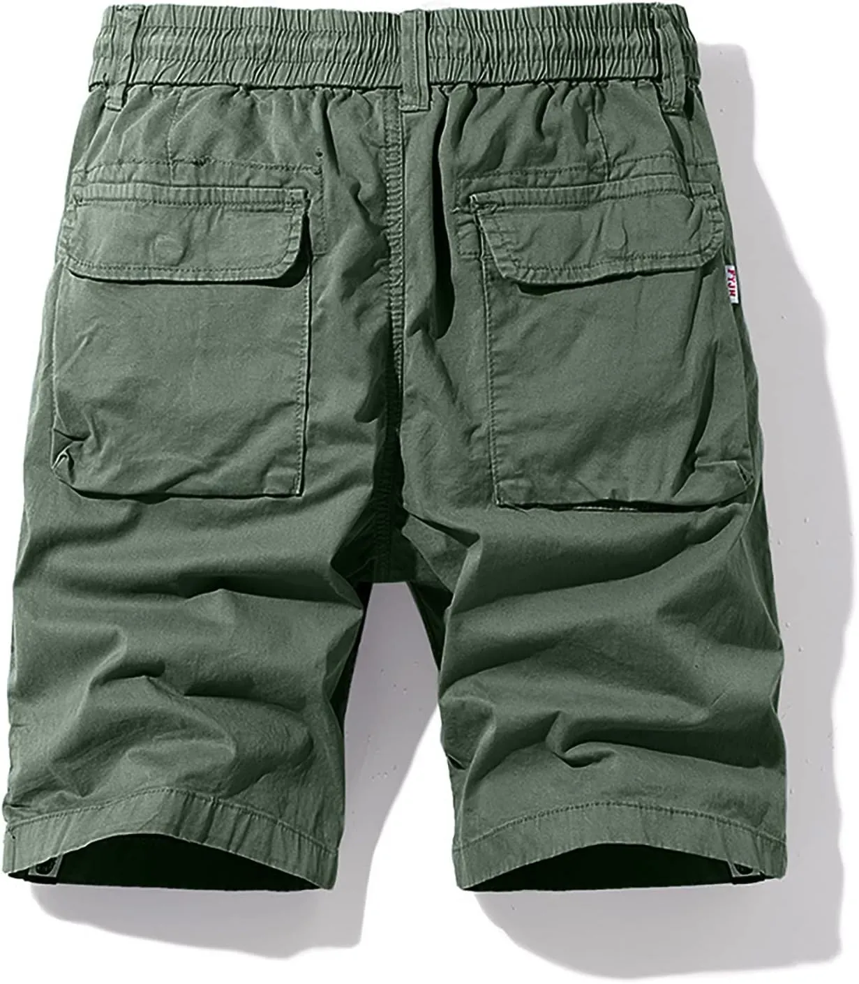 LAWOR Bermuda Shorts for Mens, 2024 Relaxed Fit Cargo Shorts Drawstring Button Beach Shorts Elastic Waist Comfy Hiking Shorts