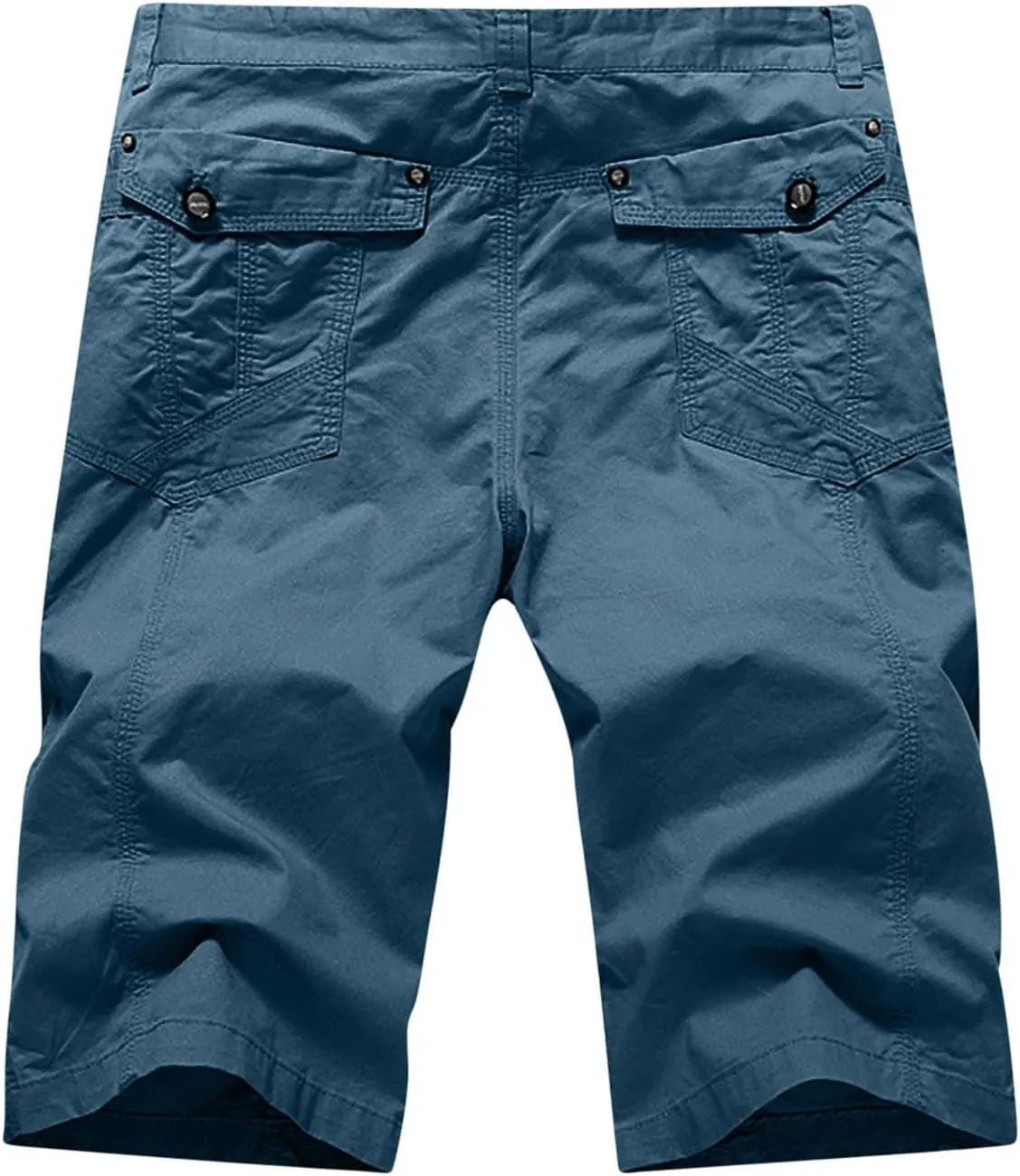 LAWOR Bermuda Shorts for Mens, 2024 Relaxed Fit Cargo Shorts Drawstring Button Beach Shorts Elastic Waist Comfy Hiking Shorts