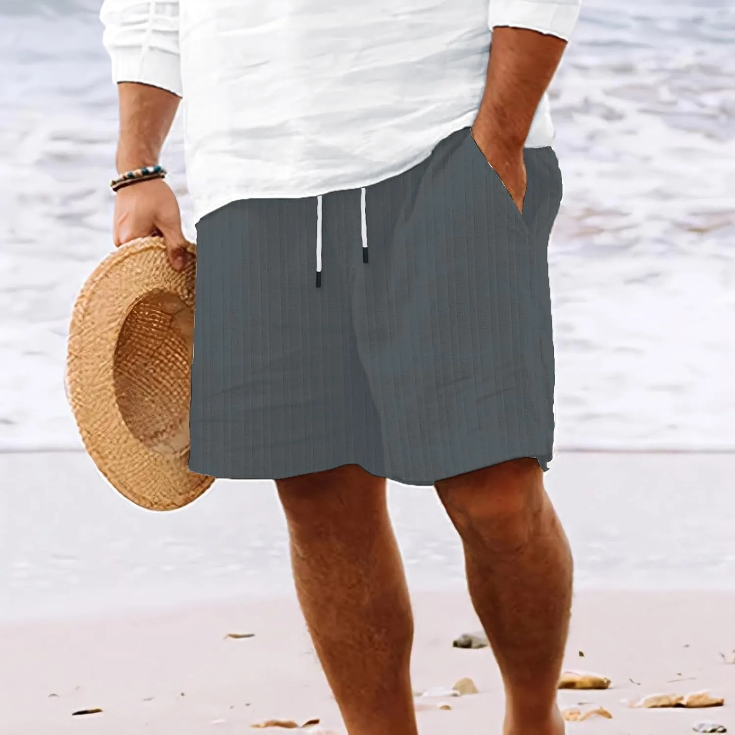 LCMTWX Casual Shorts Summer Shorts Cotton Men's Solid and and Men's Pants Mens Corduroy Shorts Jean Shorts for Hiking