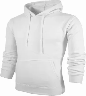LCMTWX Men's Hooded Fleece Sweatshirt Loose Solid Hooded Sweater Top Pullover Fleece Zip Hoodie Sweatshirt Pullover & Full