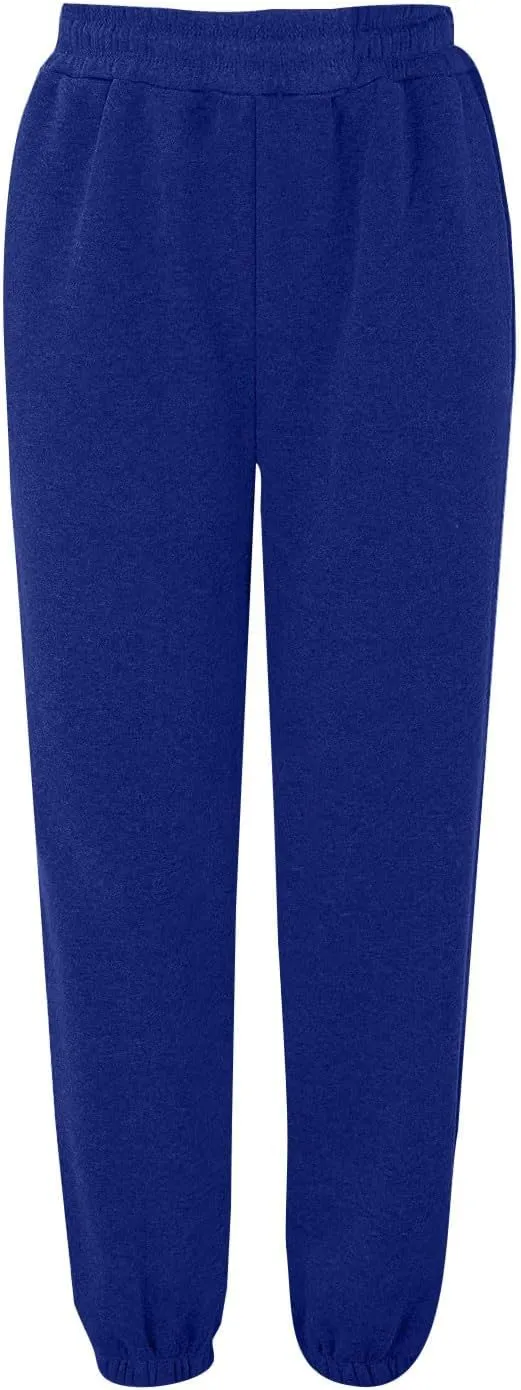 lcyhony Fleece Joggers for Women Baggy Comfy High Waisted Sweatpants with Pockets Stretch Casual Yoga Athletic Sweat Pants