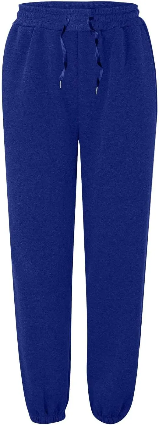 lcyhony Fleece Joggers for Women Baggy Comfy High Waisted Sweatpants with Pockets Stretch Casual Yoga Athletic Sweat Pants