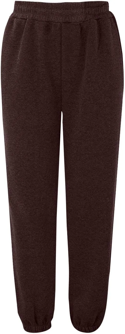 lcyhony Fleece Joggers for Women Baggy Comfy High Waisted Sweatpants with Pockets Stretch Casual Yoga Athletic Sweat Pants