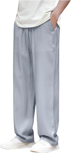Lightweight Breathable Pants Men's Elastic Waist Track Pant Casual Stretch Pants Jogger Pants Relaxed Walking Pant