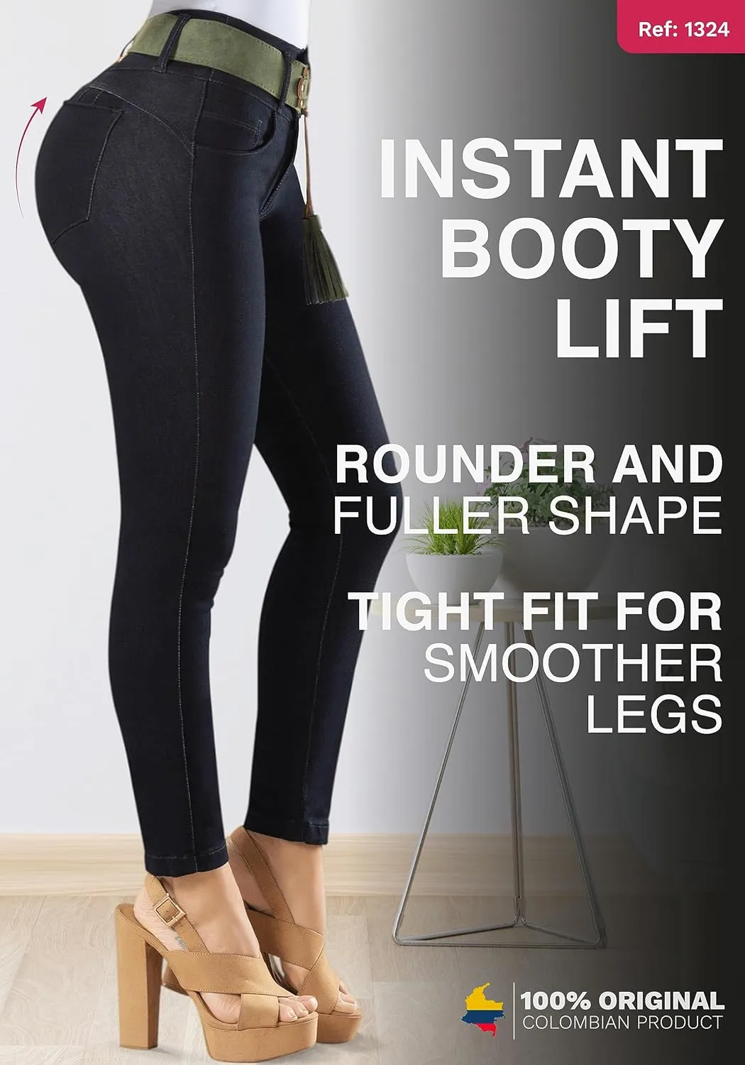 LT.ROSE High Waisted Colombian Jeans | Pantalones Colombianos Levanta Cola | Butt Lifting Jeans for Women