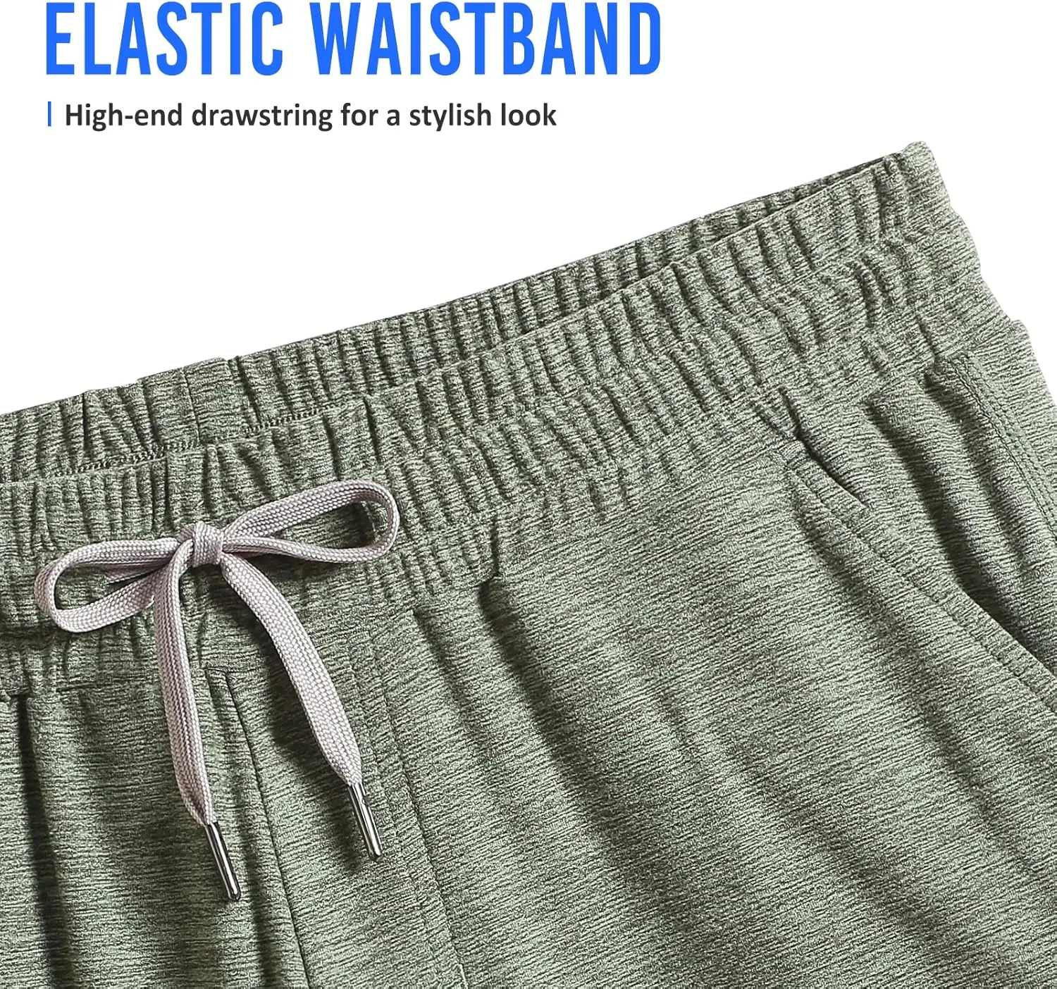 maamgic Mens Workout Shorts 5" Short Shorts Soft Stretch Running Gym Athletic Shorts with Zip Pockets