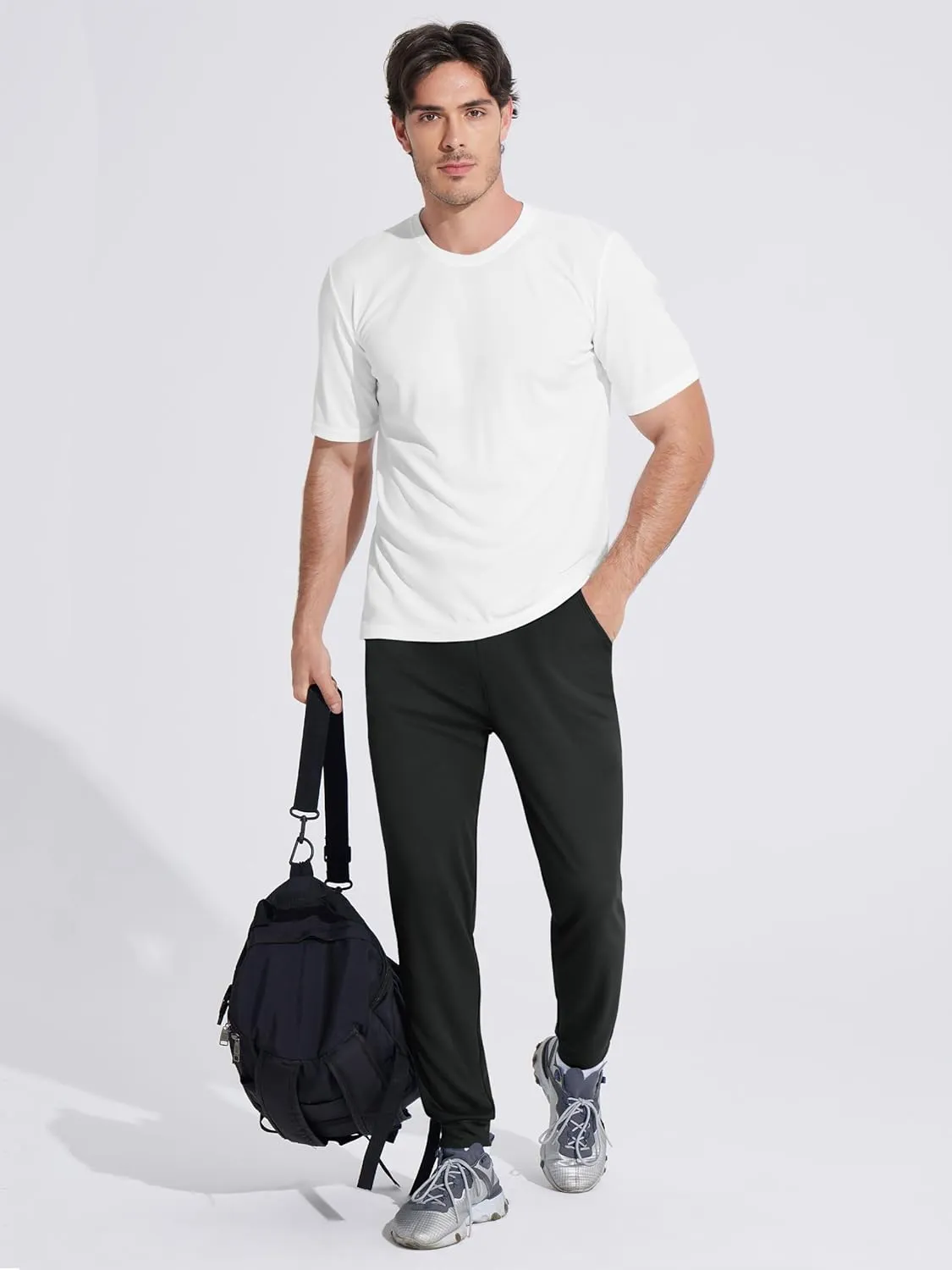 MAGCOMSEN Men's Joggers Sweatpants Quick Dry Running Pants with Pockets Summer Lightweight Athletic Workout Pants
