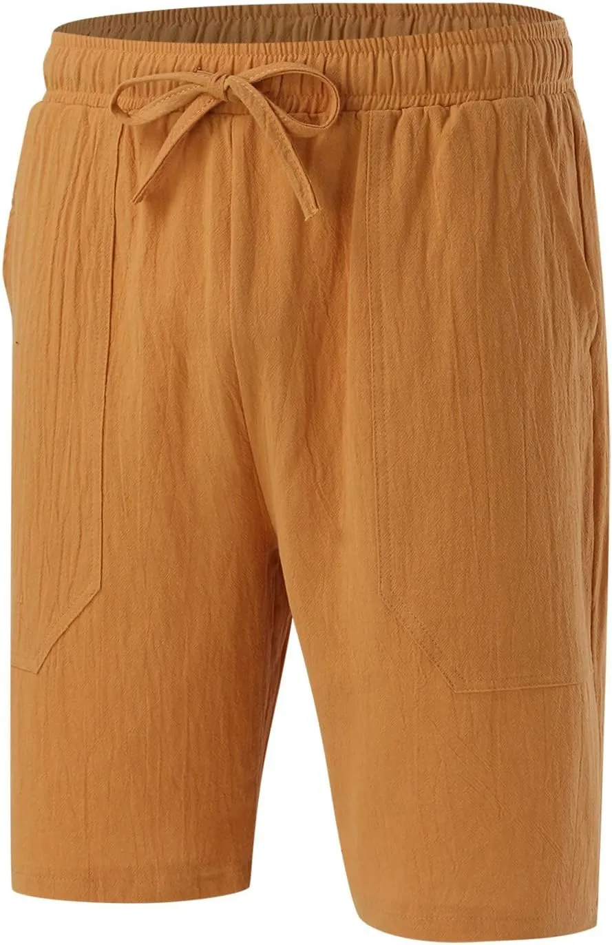 Men Beach Shorts Work Shorts Fashion Slim Five Minute Pants Beach Shorts Men's Cotton Blend Shorts Short for Mens