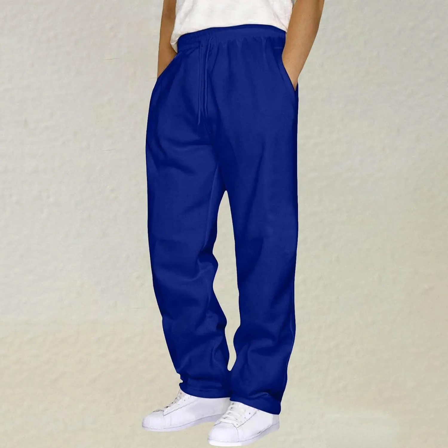 Men Cargo Pants with Pockets Stretch Drawstring Elastic Waist Sweatpants Tall Regular Fit Pants Tall Joggers Trousers