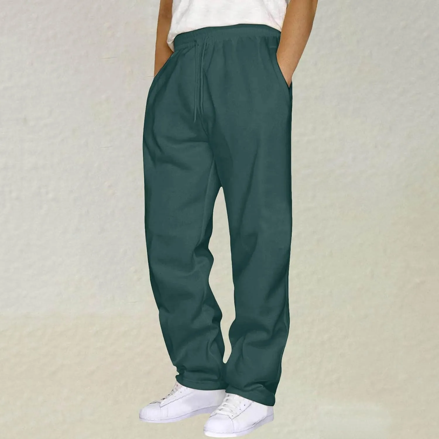 Men Cargo Pants with Pockets Stretch Drawstring Elastic Waist Sweatpants Tall Regular Fit Pants Tall Joggers Trousers