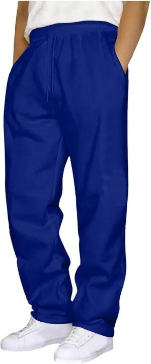 Men Cargo Pants with Pockets Stretch Drawstring Elastic Waist Sweatpants Tall Regular Fit Pants Tall Joggers Trousers