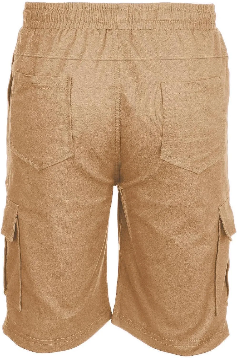 Men Cargo Shorts Below Knee Casual Elastic Cargo Workout Shorts Relaxed Below Knee Cargo Shorts with Pockets